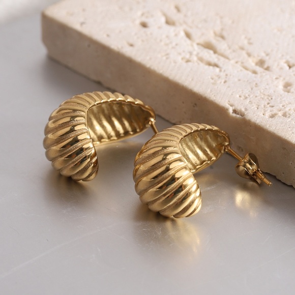 Adelle 18K Gold Plated Earrings - Picture 2 of 4